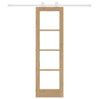 Porta scorrevole ORKDAL legno massello pino e vetro naturale 61 x 198,5 cm