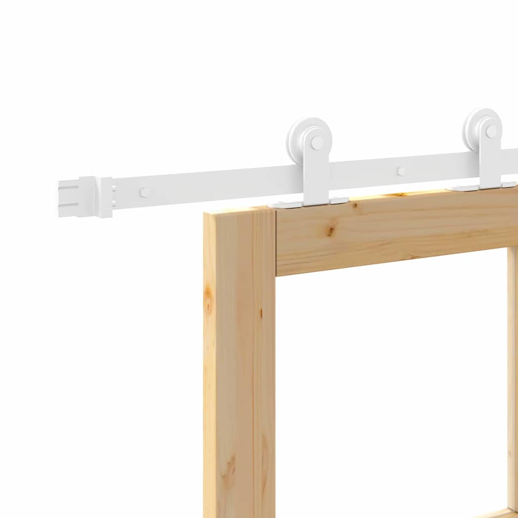 Porta scorrevole ORKDAL legno massello pino e vetro temperato 93 x 211 cm naturale