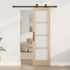 Porta scorrevole ORKDAL in legno massello di pino e vetro 61 x 198,5 cm