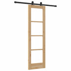 Porta scorrevole ORKDAL in legno massello di pino e vetro 61 x 198,5 cm