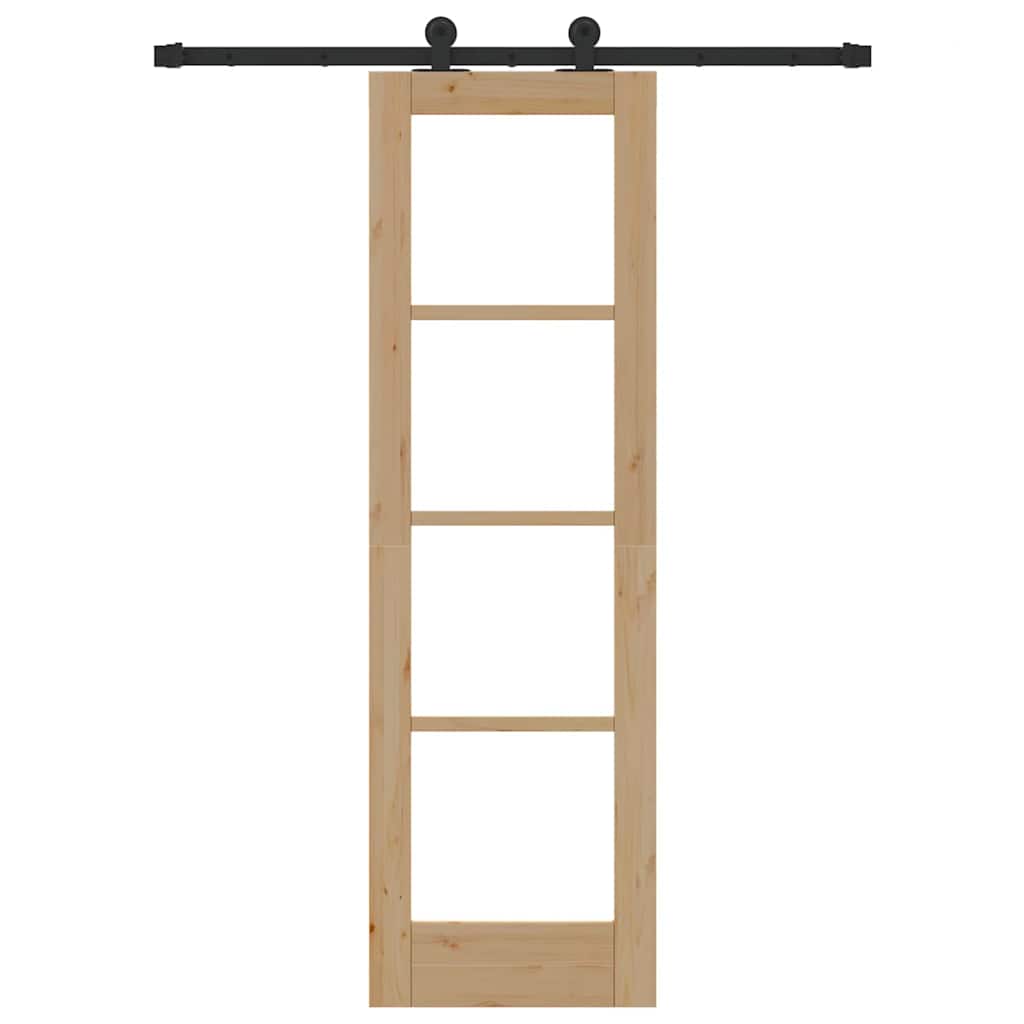 Porta scorrevole ORKDAL in legno massello di pino e vetro 61 x 198,5 cm