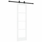 Porta scorrevole ORKDAL bianco 61 x 198,5 cm legno massello pino e vetro