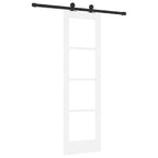 Porta scorrevole ORKDAL bianco 61 x 198,5 cm legno massello pino e vetro