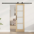 Porta scorrevole ORKDAL in legno massello di pino e vetro naturale 61 x 198,5 cm