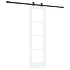 Porta scorrevole ORKDAL bianco 61 x 198,5 cm legno massello pino e vetro