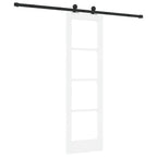 Porta scorrevole ORKDAL bianco 61 x 198,5 cm legno massello pino e vetro