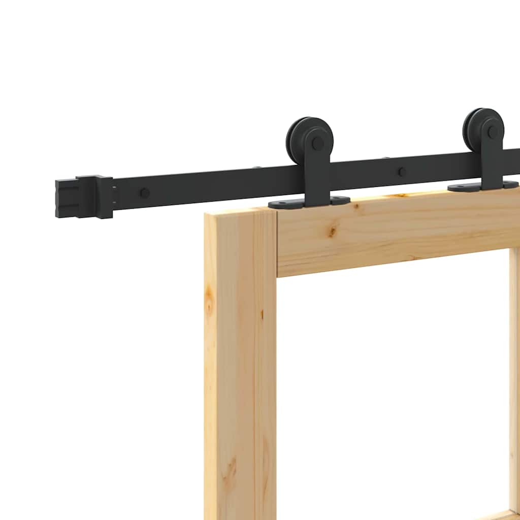 Porta scorrevole ORKDAL legno massello pino e vetro naturale 93 x 232 cm