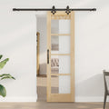 Porta Scorrevole ORKDAL Naturale e Nero 61 x 198,5 cm