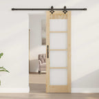 Porta Scorrevole ORKDAL Naturale e Nero 61 x 198,5 cm