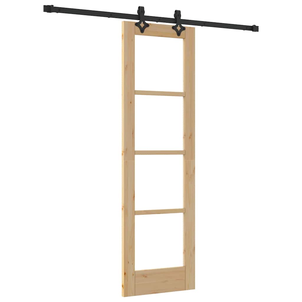 Porta Scorrevole ORKDAL Naturale e Nero 61 x 198,5 cm