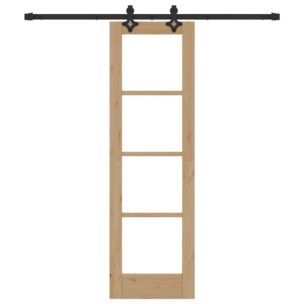 Porta Scorrevole ORKDAL Naturale e Nero 61 x 198,5 cm
