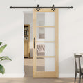 Porta scorrevole ORKDAL Naturale e Nero 73,5 x 198,5 cm
