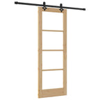 Porta scorrevole ORKDAL Naturale e Nero 73,5 x 198,5 cm