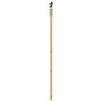 Porta scorrevole ORKDAL 93 x 202 cm legno pino e vetro naturale nero