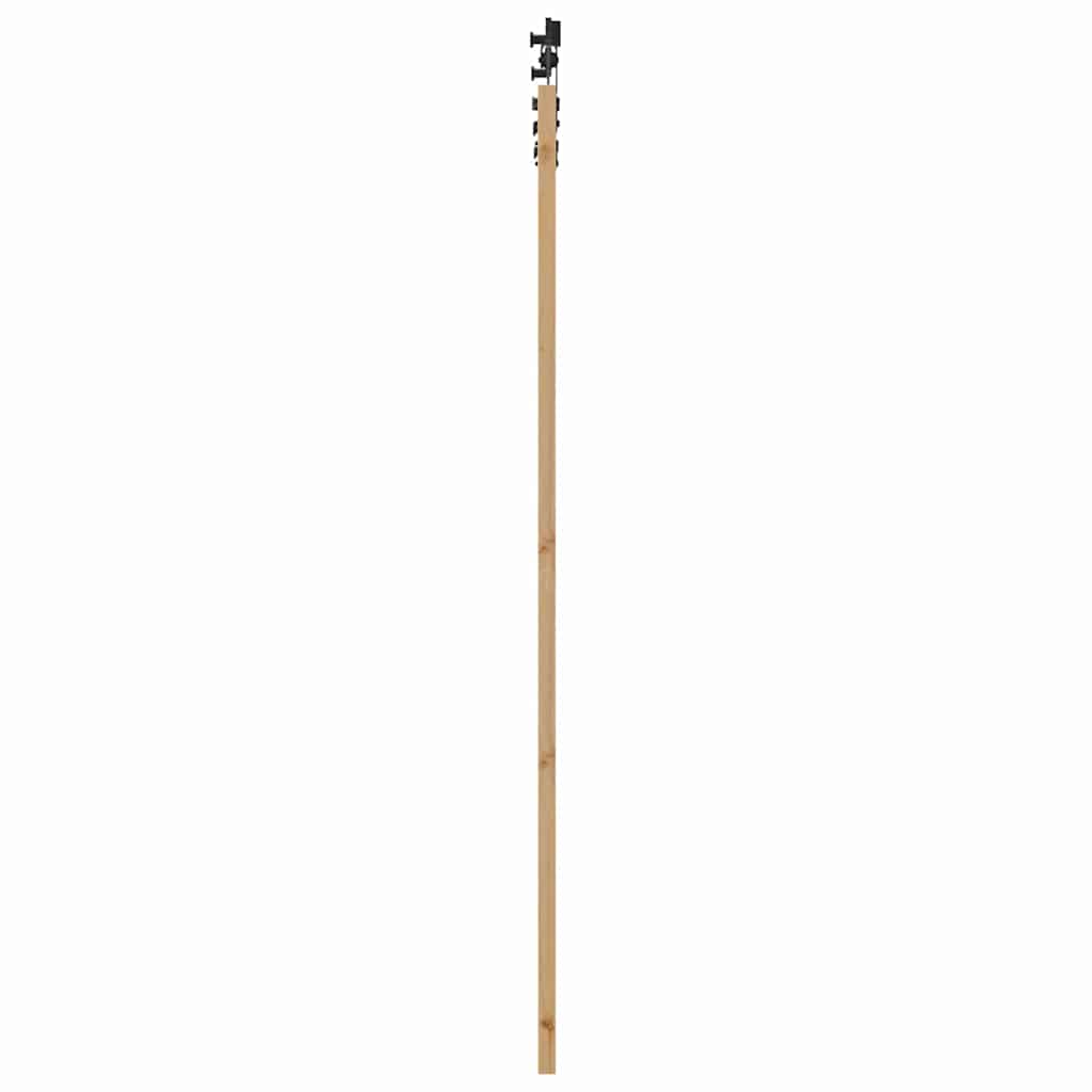 Porta scorrevole ORKDAL Legno massello e vetro 93 x 211 cm Naturale e Nero