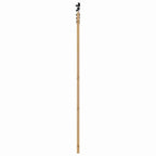 Porta scorrevole ORKDAL Legno massello e vetro 93 x 211 cm Naturale e Nero