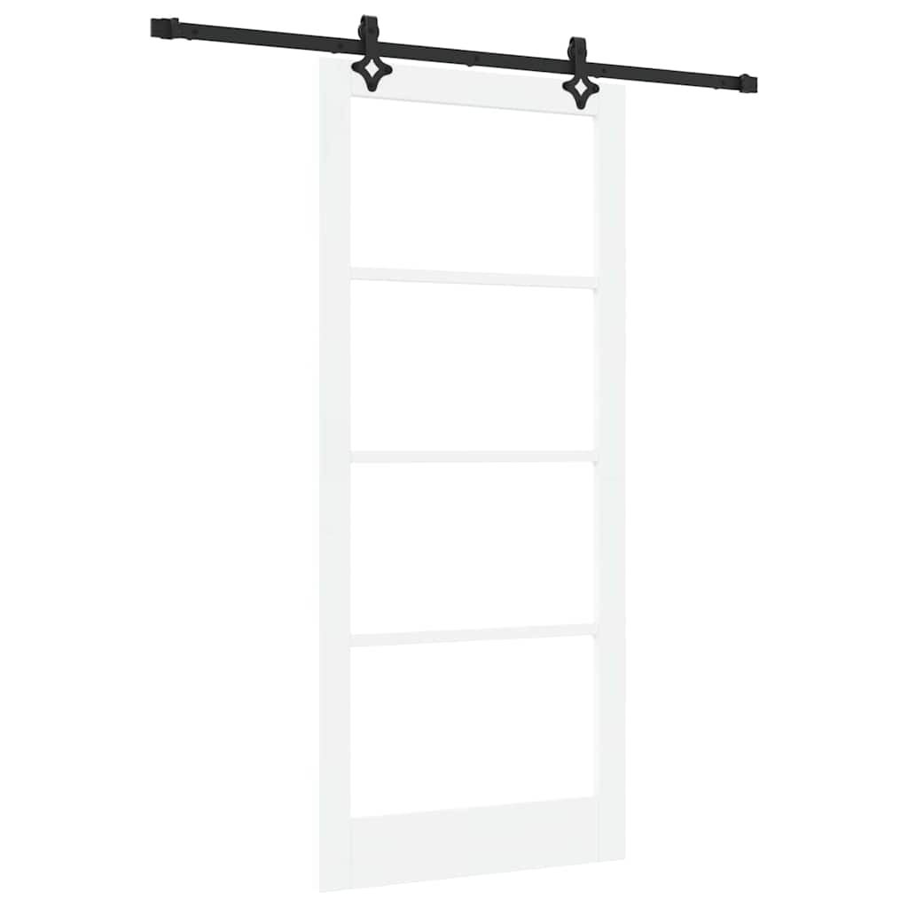Porta scorrevole ORKDAL bianco e nero 93 x 211 cm