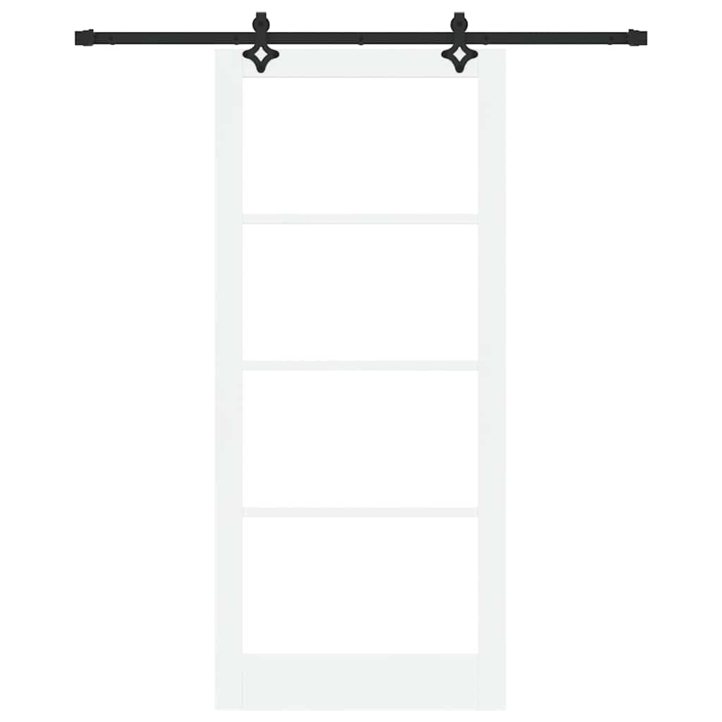 Porta scorrevole ORKDAL bianco e nero 93 x 211 cm