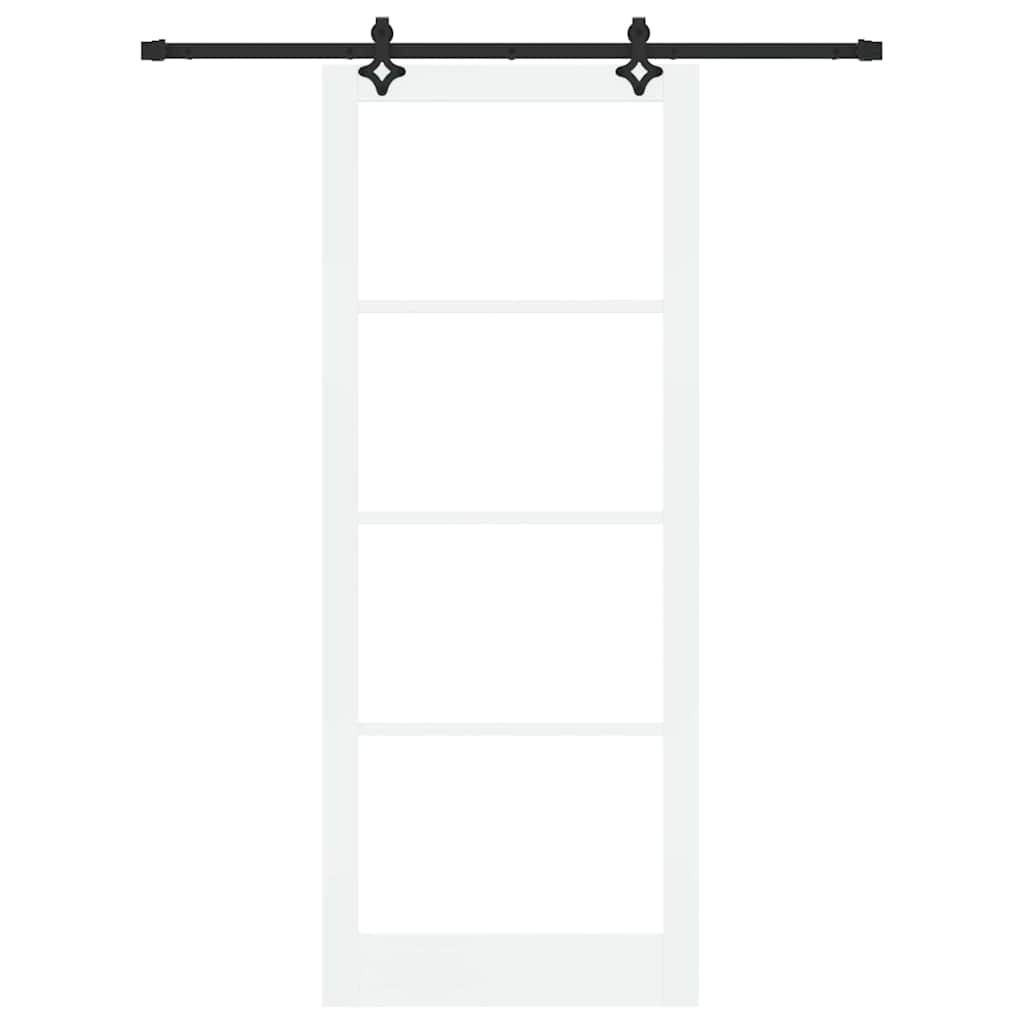 Porta scorrevole ORKDAL bianco e nero 93 x 232 cm