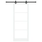 Porta scorrevole ORKDAL bianco e nero 93 x 232 cm