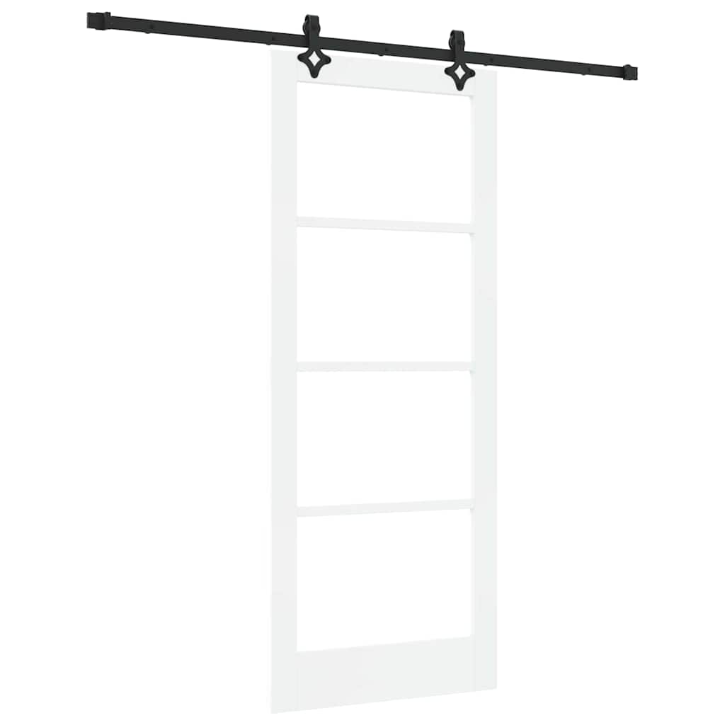 Porta scorrevole ORKDAL bianco e nero 83 x 202 cm