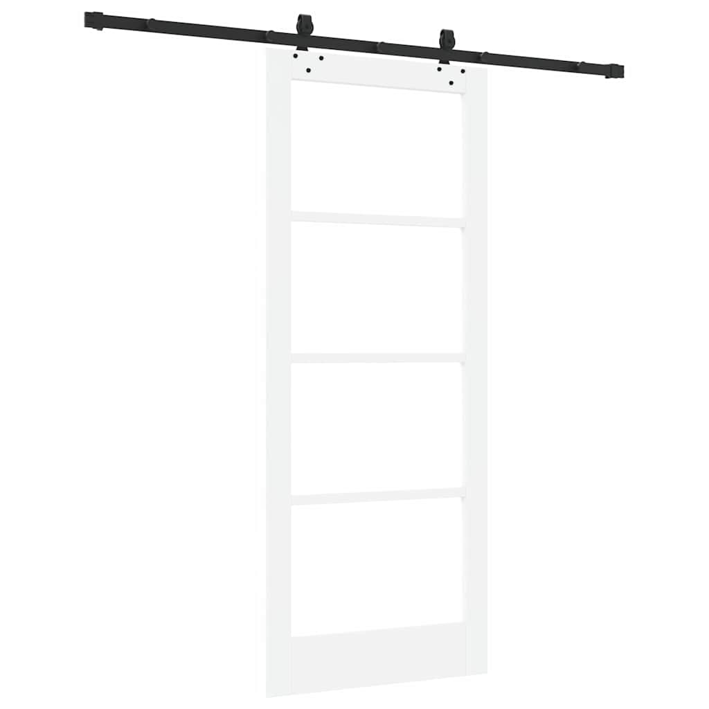 Porta scorrevole ORKDAL bianco e nero 83 x 202 cm