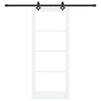 Porta scorrevole ORKDAL bianco e nero 83 x 202 cm