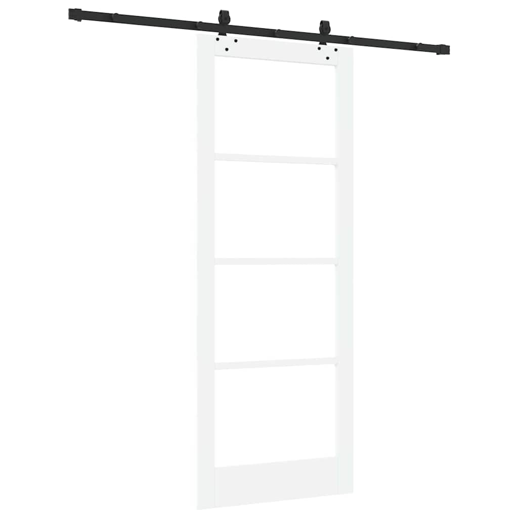 Porta scorrevole ORKDAL bianco e nero 83 x 211 cm