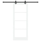 Porta scorrevole ORKDAL bianco e nero 83 x 211 cm