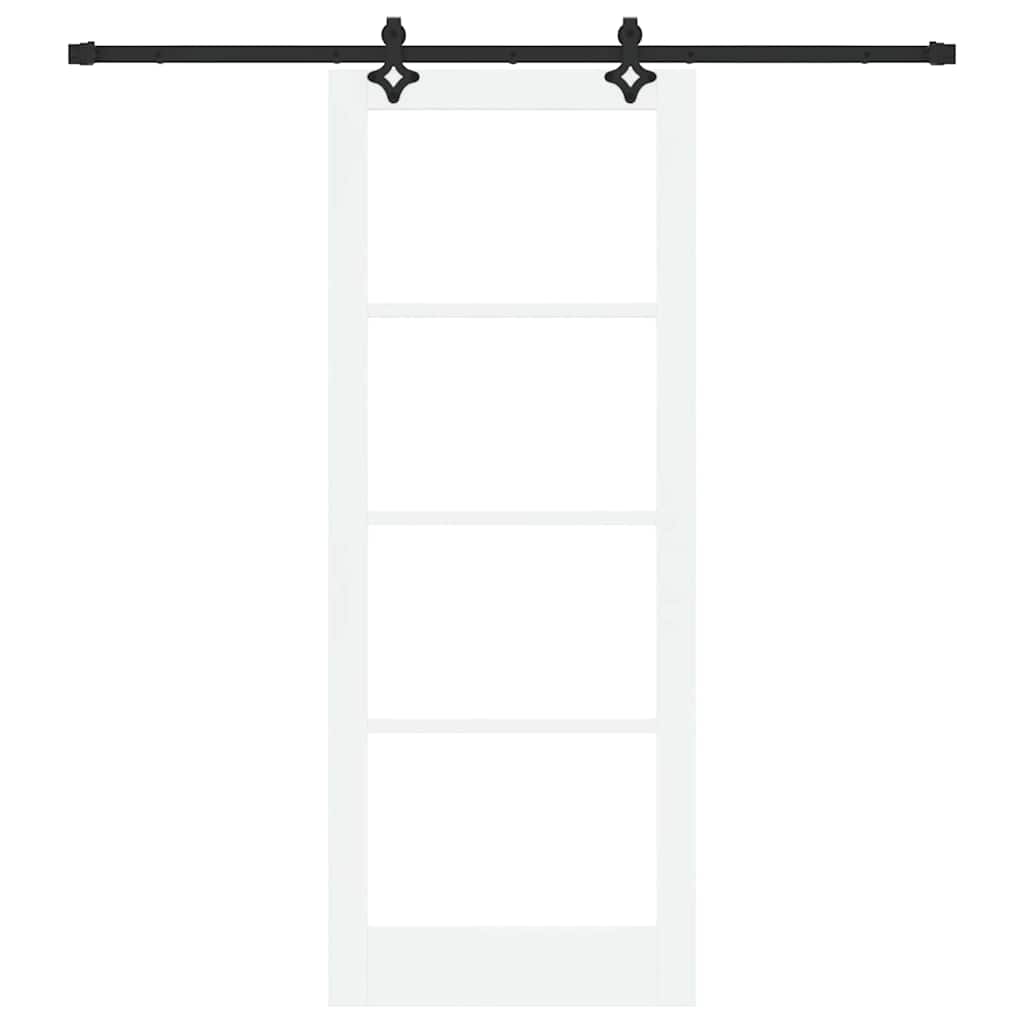 Porta scorrevole ORKDAL bianco e nero 83 x 211 cm