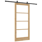 Porta Scorrevole ORKDAL Naturale e Nero 93 x 202 cm