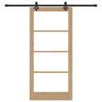 Porta Scorrevole ORKDAL Naturale e Nero 93 x 202 cm