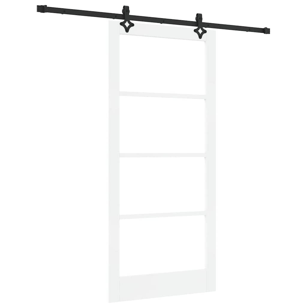 Porta scorrevole ORKDAL bianco e nero 93 x 202 cm