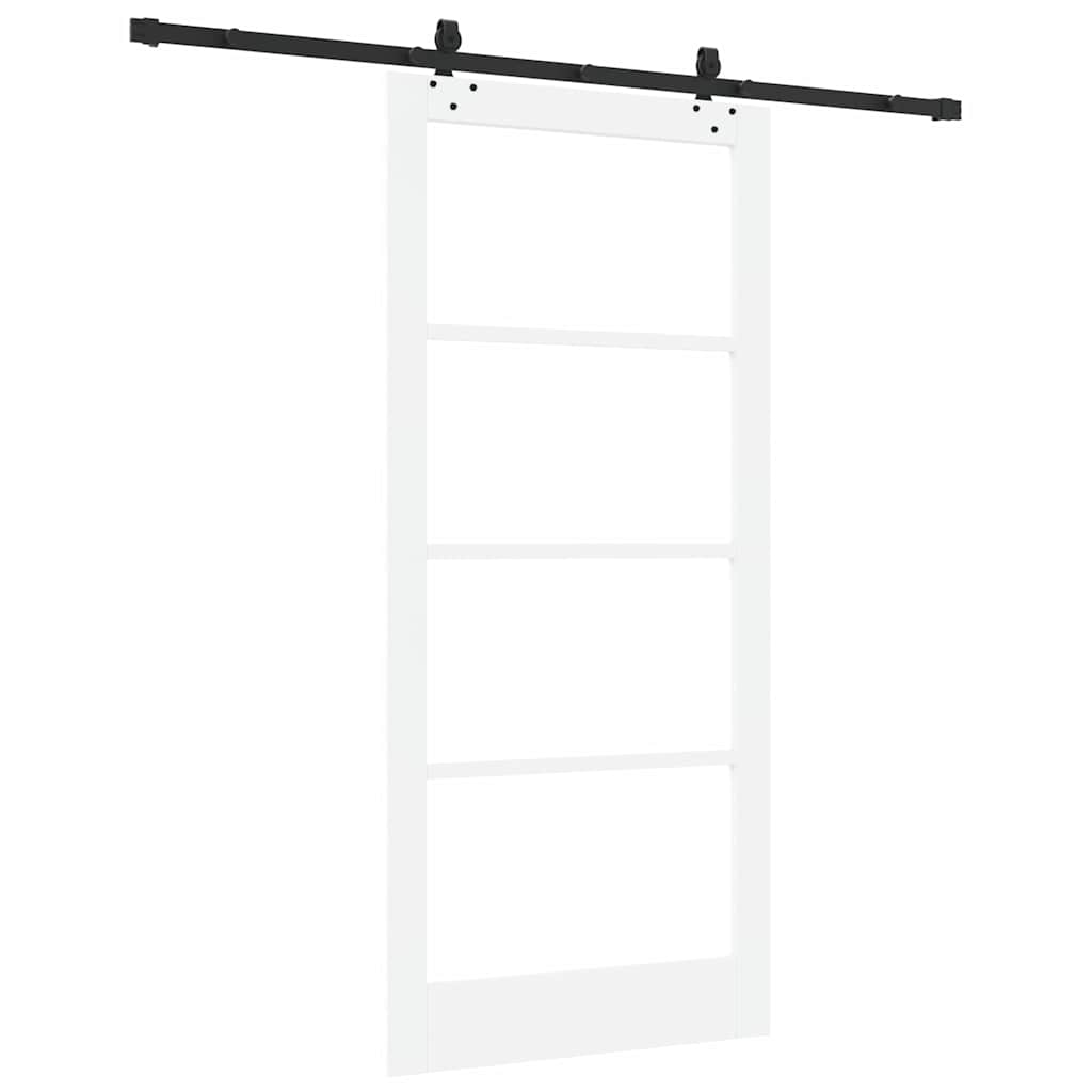 Porta scorrevole ORKDAL bianco e nero 93 x 202 cm