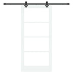 Porta scorrevole ORKDAL bianco e nero 93 x 202 cm