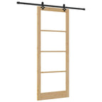 Porta scorrevole ORKDAL Naturale e Nero 93 x 232 cm
