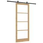 Porta scorrevole ORKDAL Naturale e Nero 93 x 232 cm