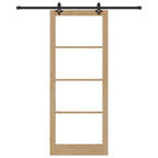 Porta scorrevole ORKDAL Naturale e Nero 93 x 232 cm