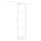 Porta scorrevole in legno massello bianco 61 x 198,5 cm
