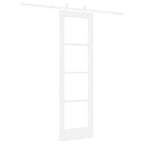 Porta scorrevole in legno massello bianco 61 x 198,5 cm