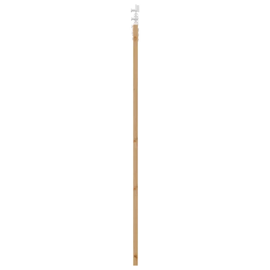 Porta Scorrevole in Legno Massello di Pino e Vetro 73,5 x 198,5 cm - Naturale