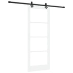 Porta Scorrevole Bianco 83 x 211 cm Legno e Vetro