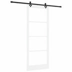 Porta Scorrevole Bianco 93 x 232 cm con Set di Ferramenta