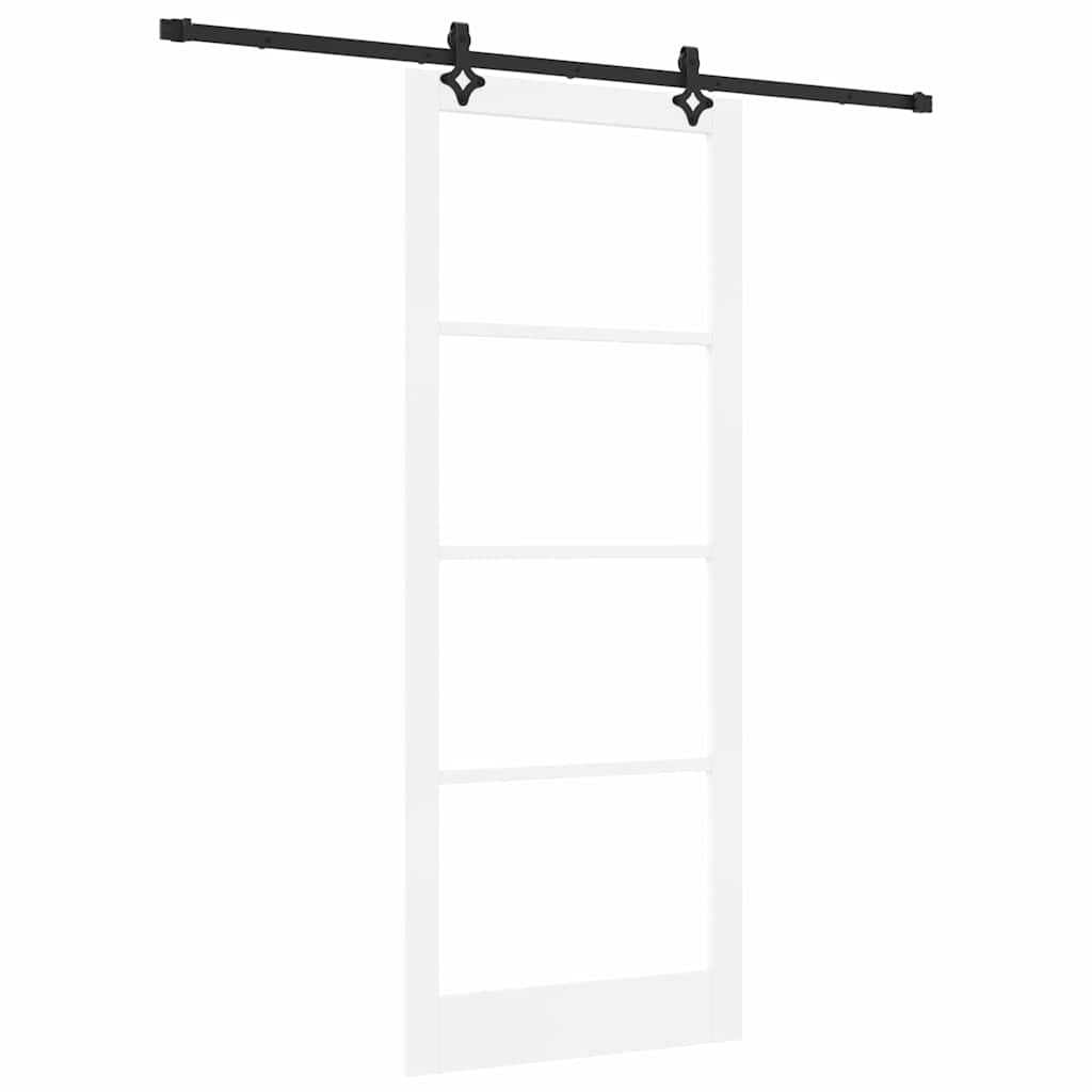 Porta Scorrevole Bianco 93 x 232 cm con Set di Ferramenta