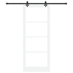 Porta Scorrevole Bianco 93 x 232 cm con Set di Ferramenta