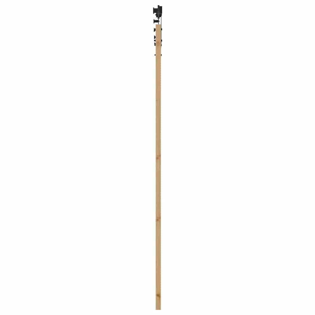 Porta Scorrevole Naturale 93 x 211 cm - Legno Massello Pino e Vetro