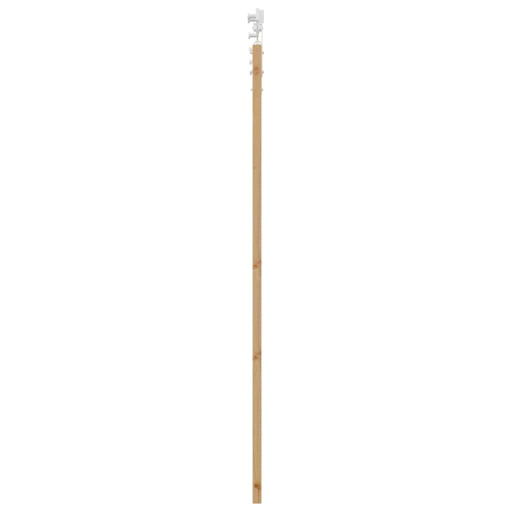 Porta Scorrevole Legno Massello Pino e Vetro Naturale 73,5 x 198,5 cm