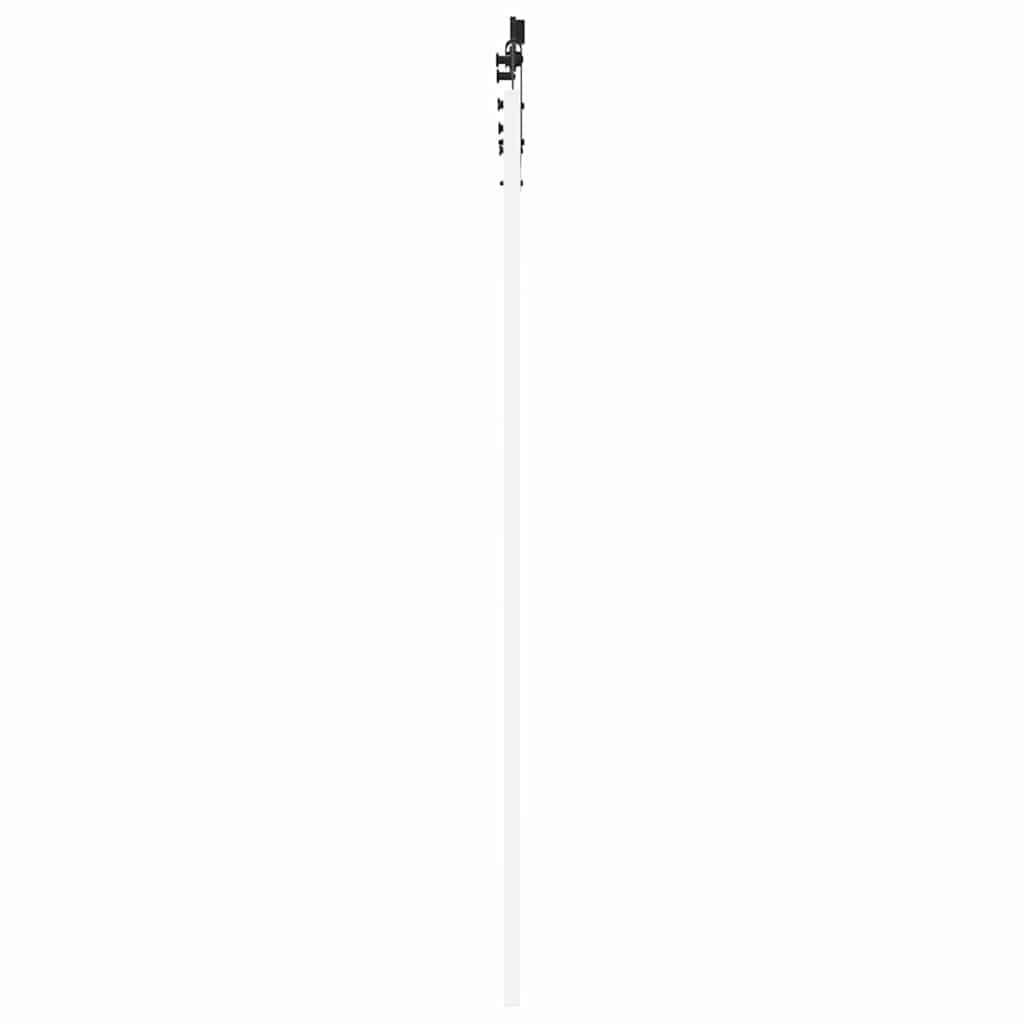 Porta Scorrevole Bianco e Nero 83 x 211 cm - Legno Massello di Pino e Vetro