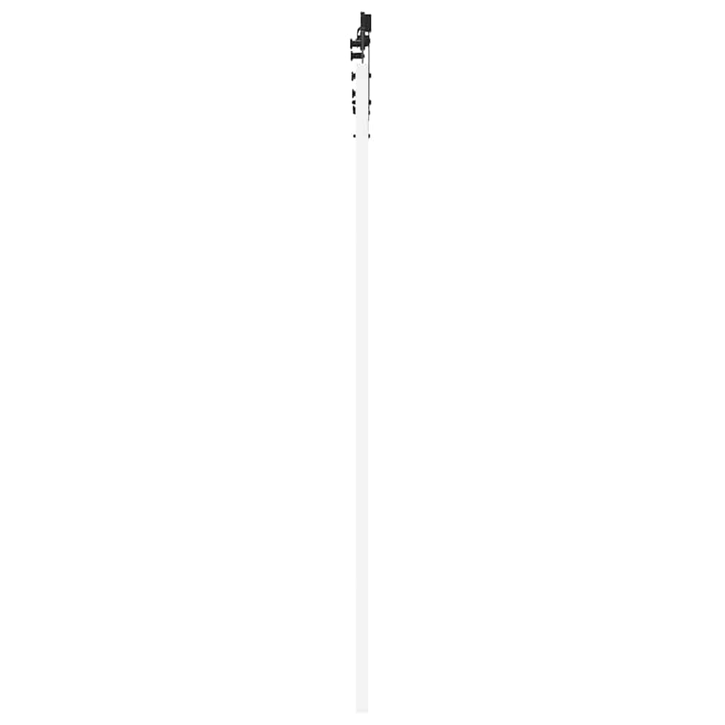 Porta Scorrevole Bianco e Nero 93 x 202 cm - Legno Massello di Pino e Vetro