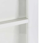 Porta Scorrevole Bianco e Nero 93 x 211 cm - Legno Massello di Pino e Vetro